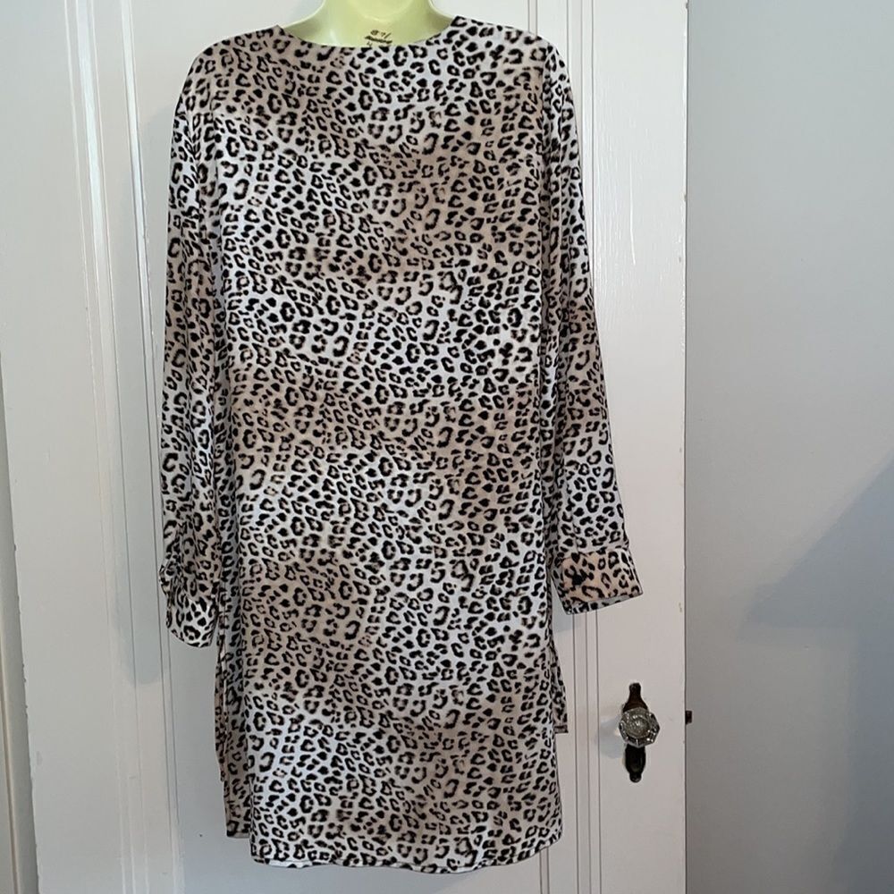 Chico’s leopard print split front double layer th… - image 7